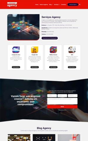 Modelo de site com Blog para agências de marketing digital e de publicidade